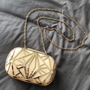 Tan and Gold Clutch